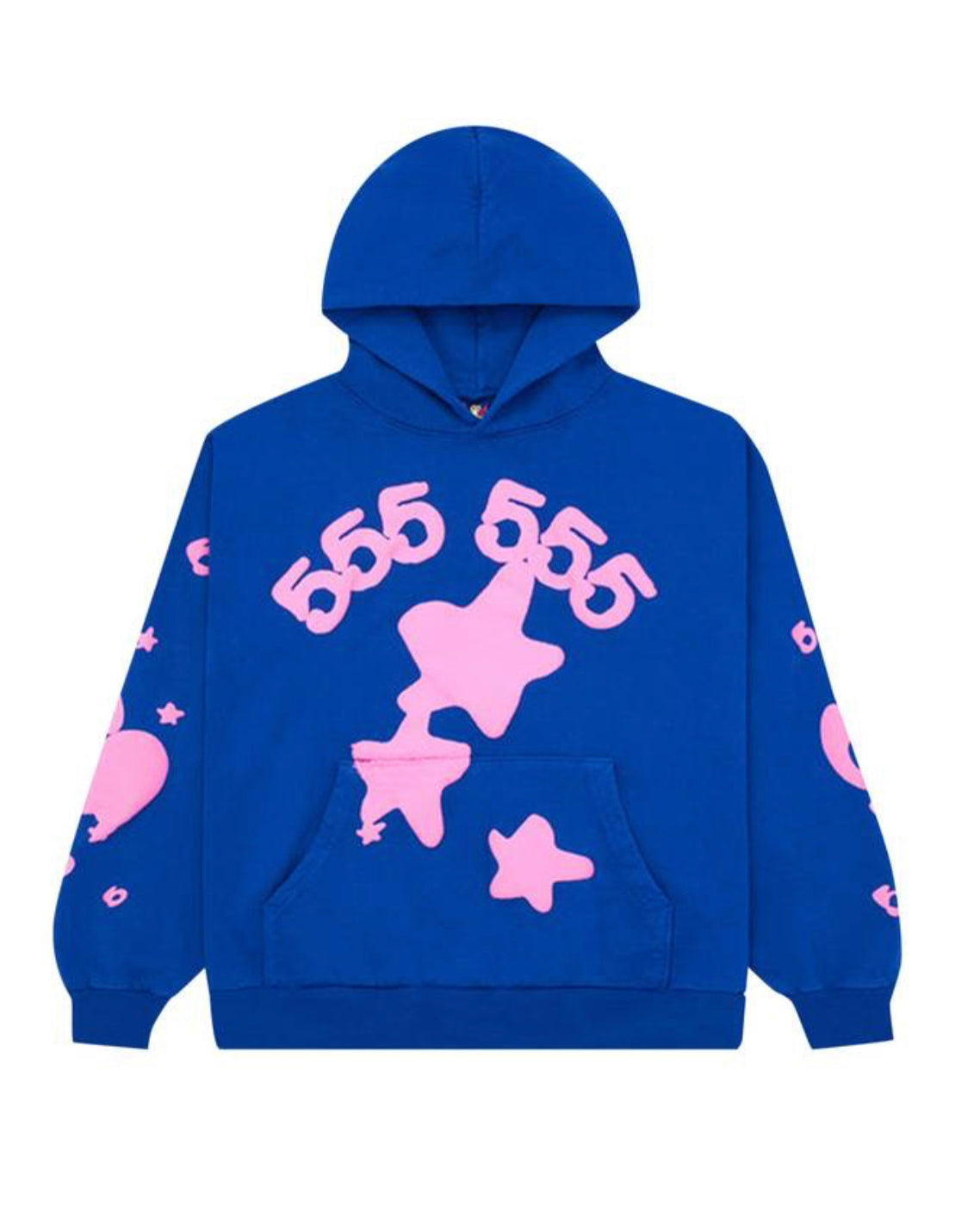 Sp5der 555 Hoodie Spider Hoodie Angel Number Sweatshirt Blue And