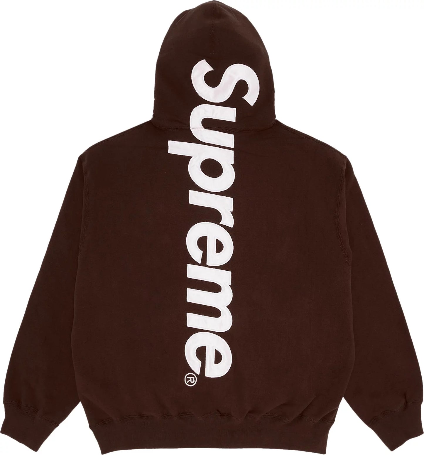 Supreme Satin Applique Hoodie Brown