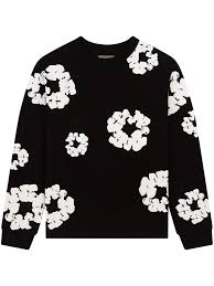 Denim Tears Long Sleeve Black Flowers