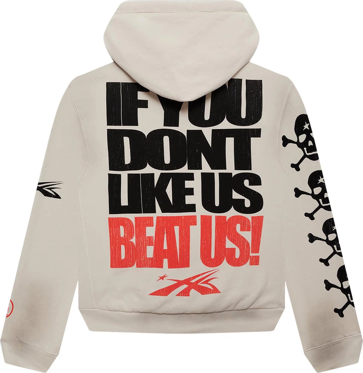 Hellstar White Beat Us Hoodie