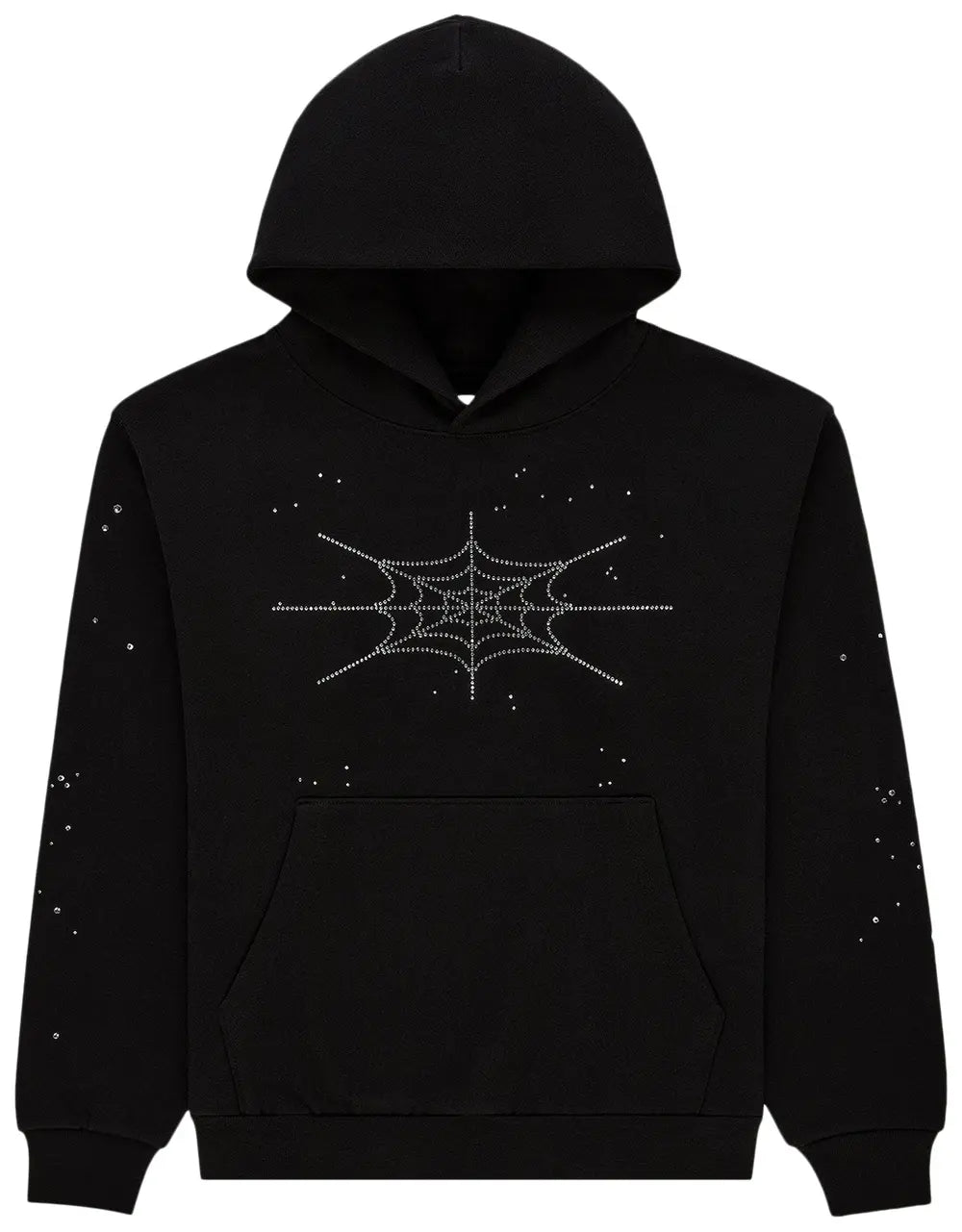 Sp5der Hoodie Black Big Rhinestone – Xclusive