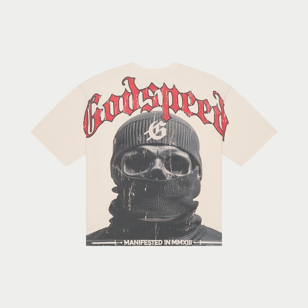 Godspeed Tee Balaclava Bone/Red