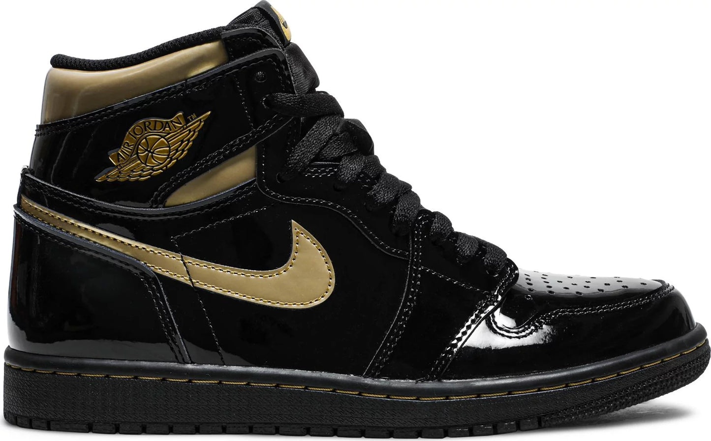Jordan 1 High Black Metallic Gold