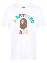 Bape White Printed Tee