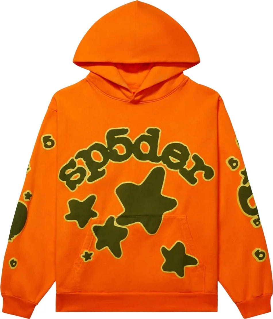 Sp5der Hoodie Orange/Green