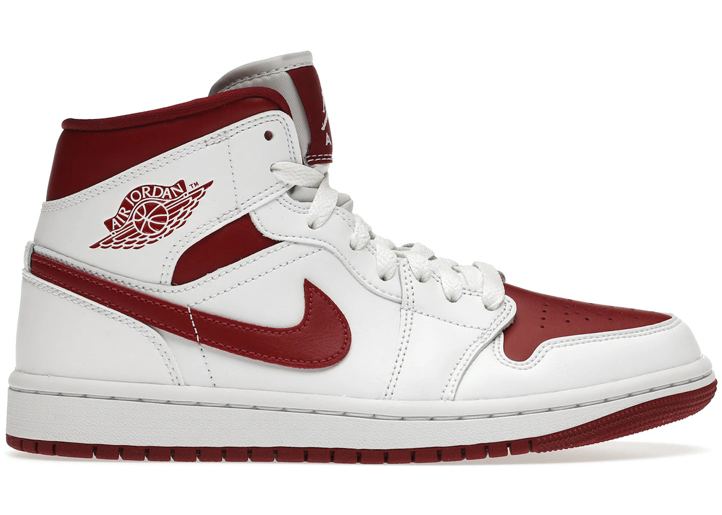 Jordan 1 Mid Red/White (W)